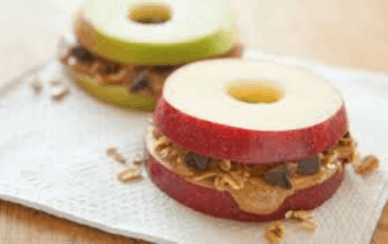 Apple and nut butter sandwiches